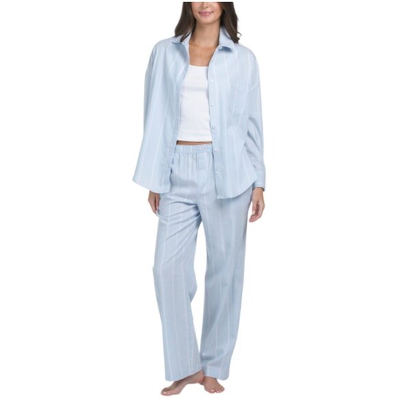 CYNTHIA ROWLEY 3pc Cotton Twill Sleep Set - Picture 1 of 3